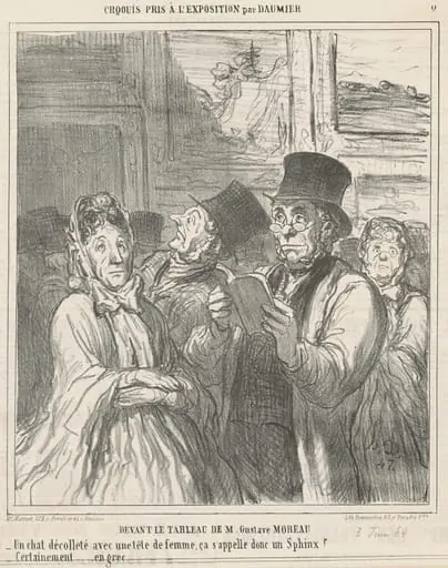Devant le tableau de M. G. Moreau, by Honoré Daumier