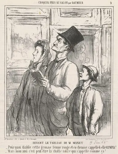Devant le tableau de M. Manet, by Honoré Daumier