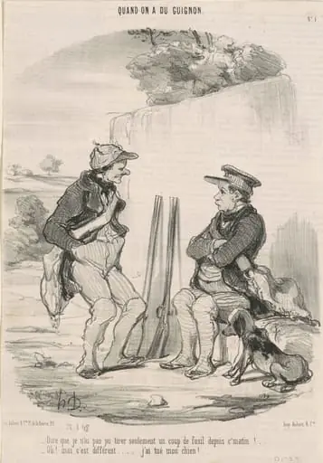Dire que je n'ai pas pu tirer ..., by Honoré Daumier