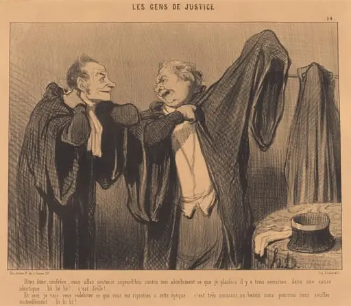 Dites donc, confrère, vous allez soutenir..., by Honoré Daumier
