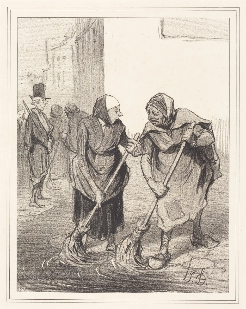 Dites donc, mame Giboulard..., by Honoré Daumier, ink, 1843