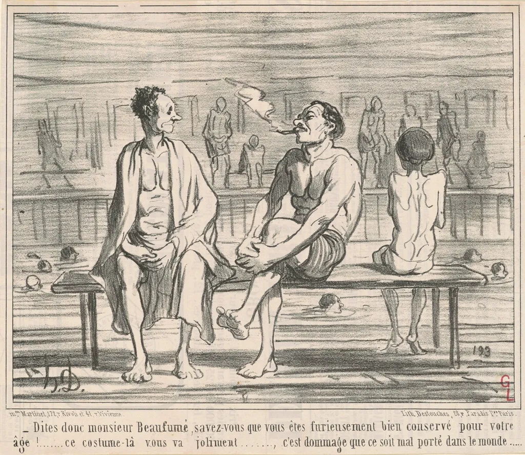 Dites donc, monsieur Beaufumé ..., by Honoré Daumier, ink, 1858