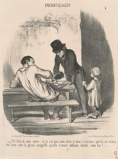 Eh! Ben et mon verre ... si je n'ai pas ..., by Honoré Daumier