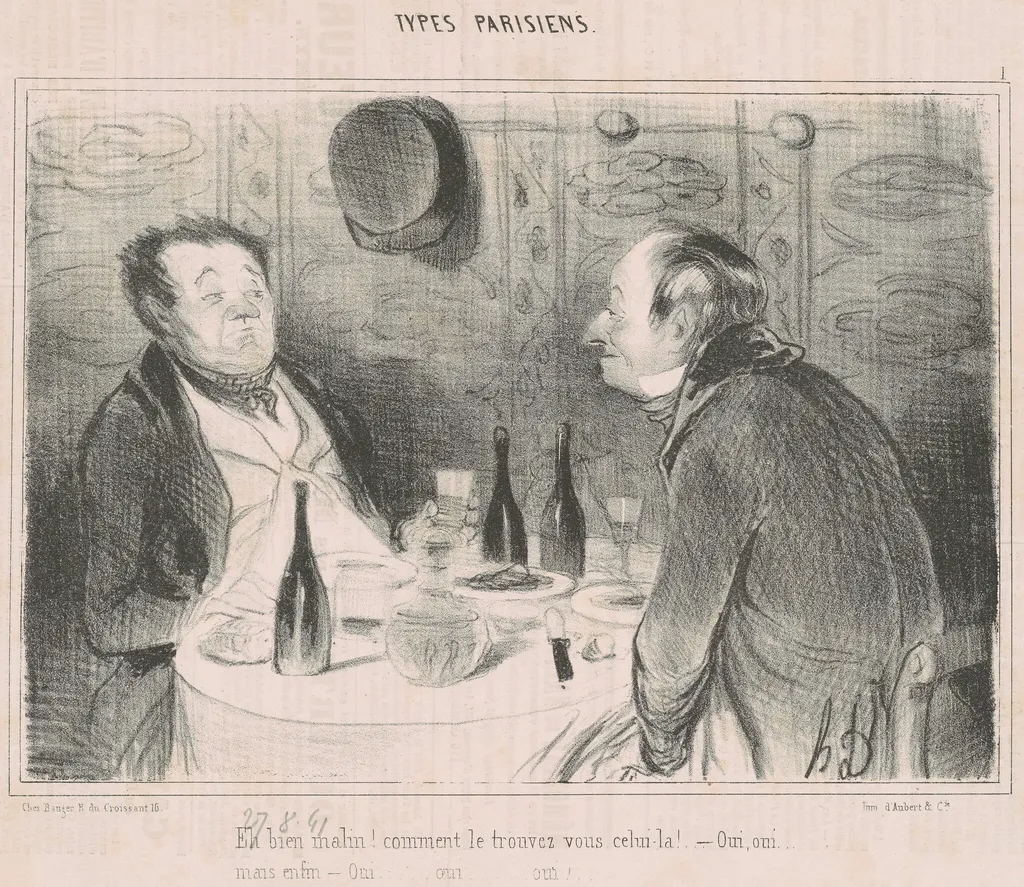 Eh bien Malin! comment le trouvez vous celui-la!, by Honoré Daumier, ink, 1839