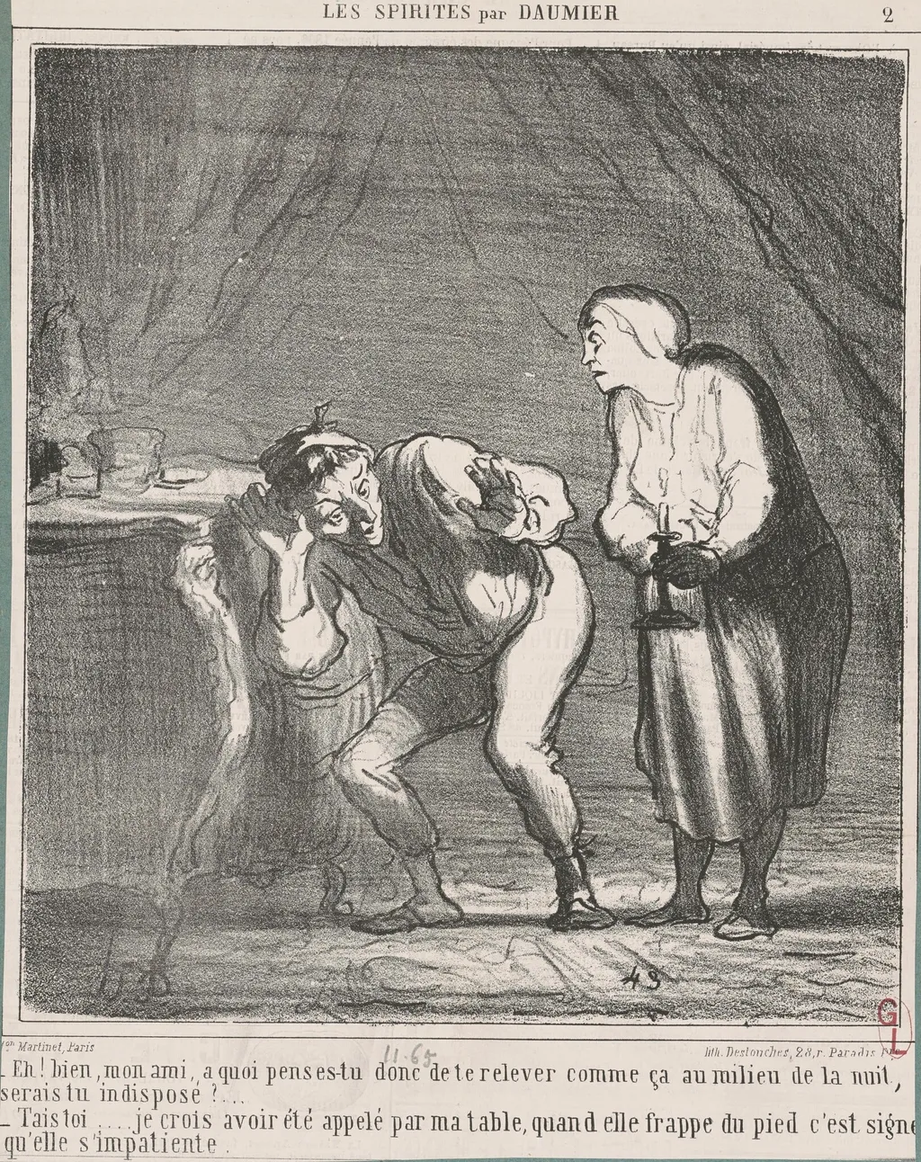 Eh! Bien ... mon ami, a quoi penses-tu? ..., by Honoré Daumier, ink, 1865