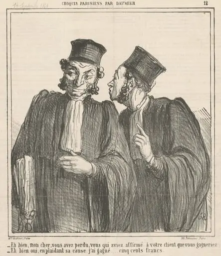 Eh bien, mon cher, vous avez perdu ..., by Honoré Daumier