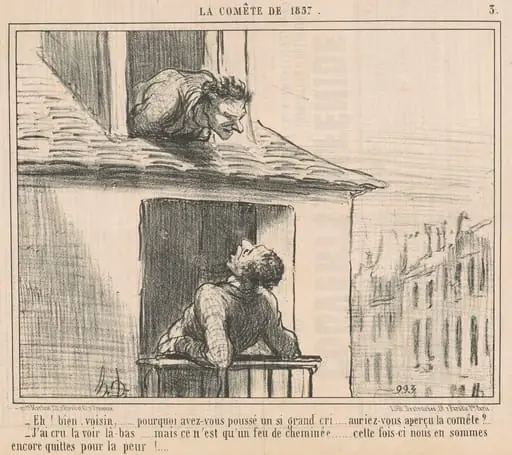 Eh! Bien, voisin ... pourquoi avez-vous poussé ..., by Honoré Daumier