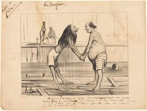 Eh bonjour! enchanté de vous rencontrer..., by Honoré Daumier