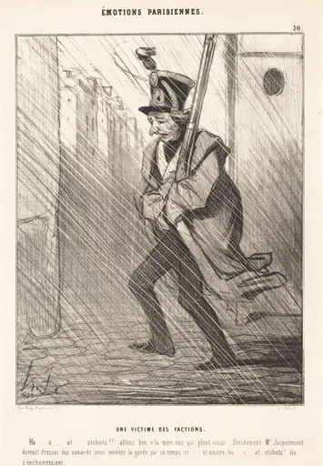 Emotions Parisiennes: Une Victime des Factions, by Honoré Daumier