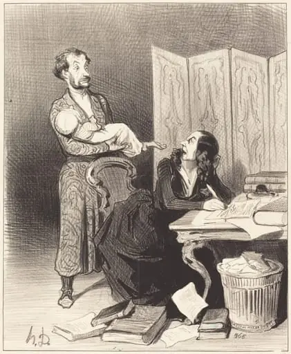 Emportez donc ça plus loin... impossible de travailler..., by Honoré Daumier