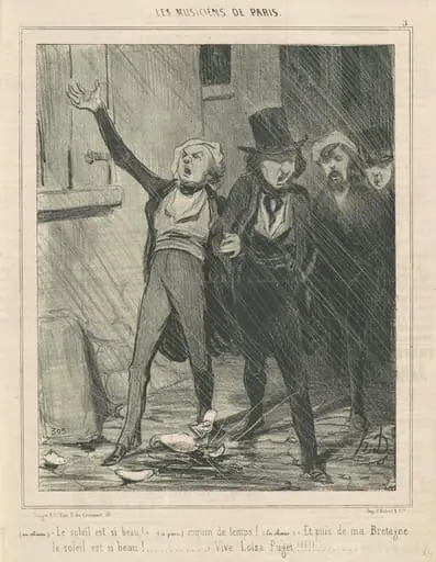 En choeur. Le soleil est si beau ..., by Honoré Daumier