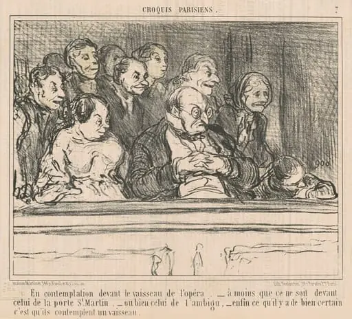 En contemplation devant le vaisseau de l'opera, by Honoré Daumier
