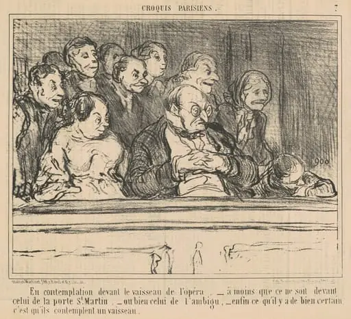 En contemplation devant le vaisseau de l'opera, by Honoré Daumier
