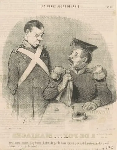 En garde national, by Honoré Daumier