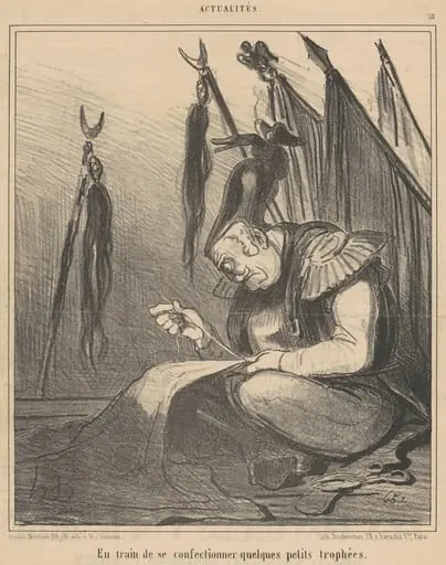 En train de ...confectionner quelques, by Honoré Daumier