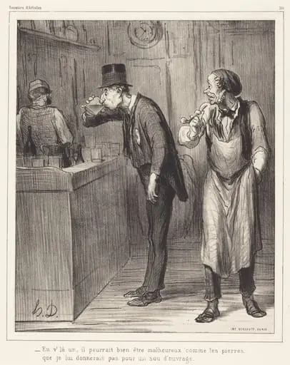 En v'la un, il pourrait bien être malheureux..., by Honoré Daumier