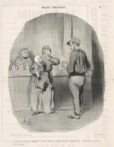 En v'là un petit pochard!, by Honoré Daumier
