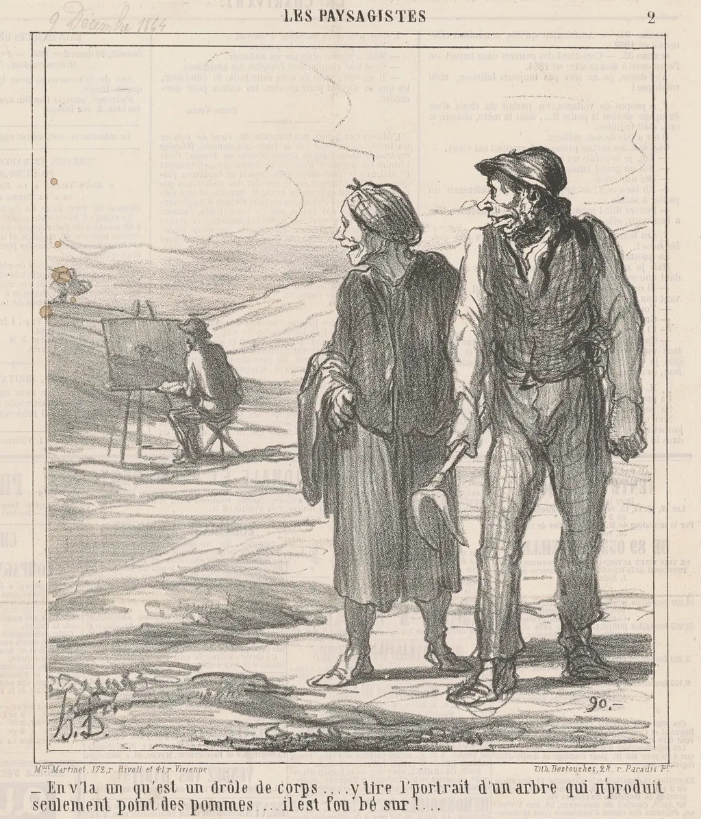 En v'la un qu'est un drole de corps ..., by Honoré Daumier, ink, 1864
