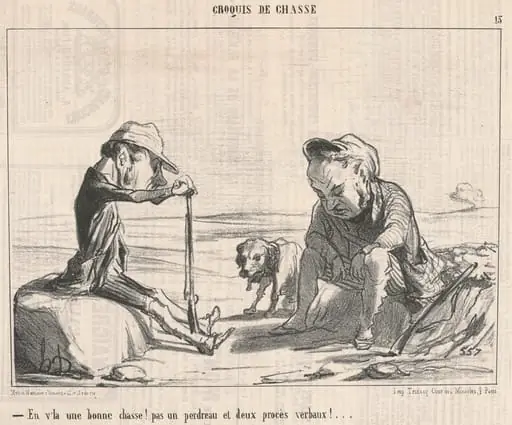 En v'la une bonne chasse! ..., by Honoré Daumier