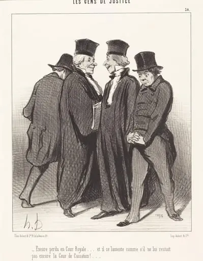 Encore perdu en Cour Royale... et il se lamente..., by Honoré Daumier