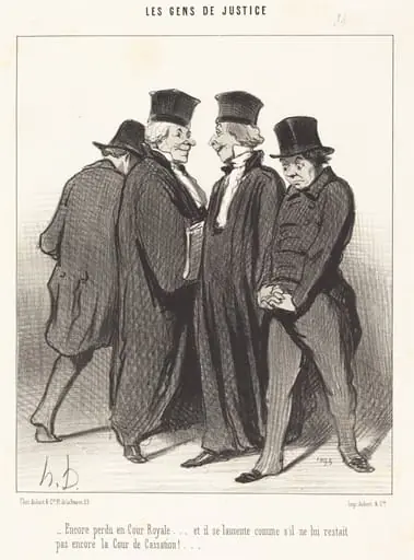 Encore perdu en Cour Royale... et il se lamente..., by Honoré Daumier