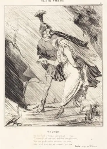 Enée et Didon, by Honoré Daumier