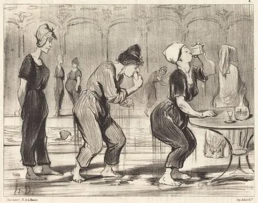Entre deux plongeons, by Honoré Daumier