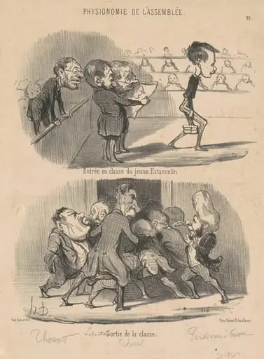 Entrée en classe du jeune Estancelin, by Honoré Daumier