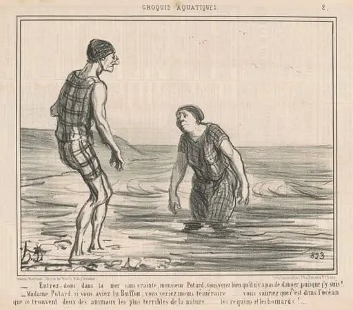 Entrez donc dans la mer sans crainte ..., by Honoré Daumier
