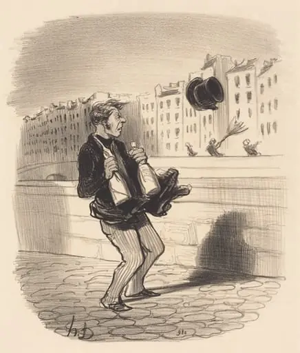Entrez donc, monsieur... ne vous gênez pas..., by Honoré Daumier
