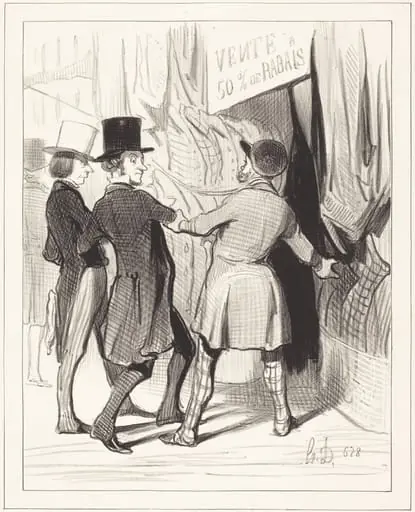 Entrez Messieurs... voici de magnifiques..., by Honoré Daumier