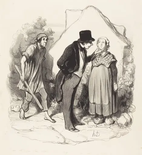 Est-ce que votre mari serait jaloux..., by Honoré Daumier