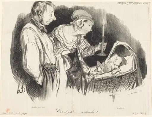 Est-il joli!... ce chérubin!..., by Honoré Daumier