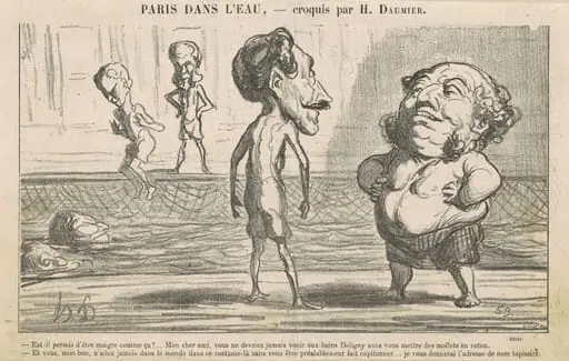 Est-il permis d'être maigre comme ca! ..., by Honoré Daumier