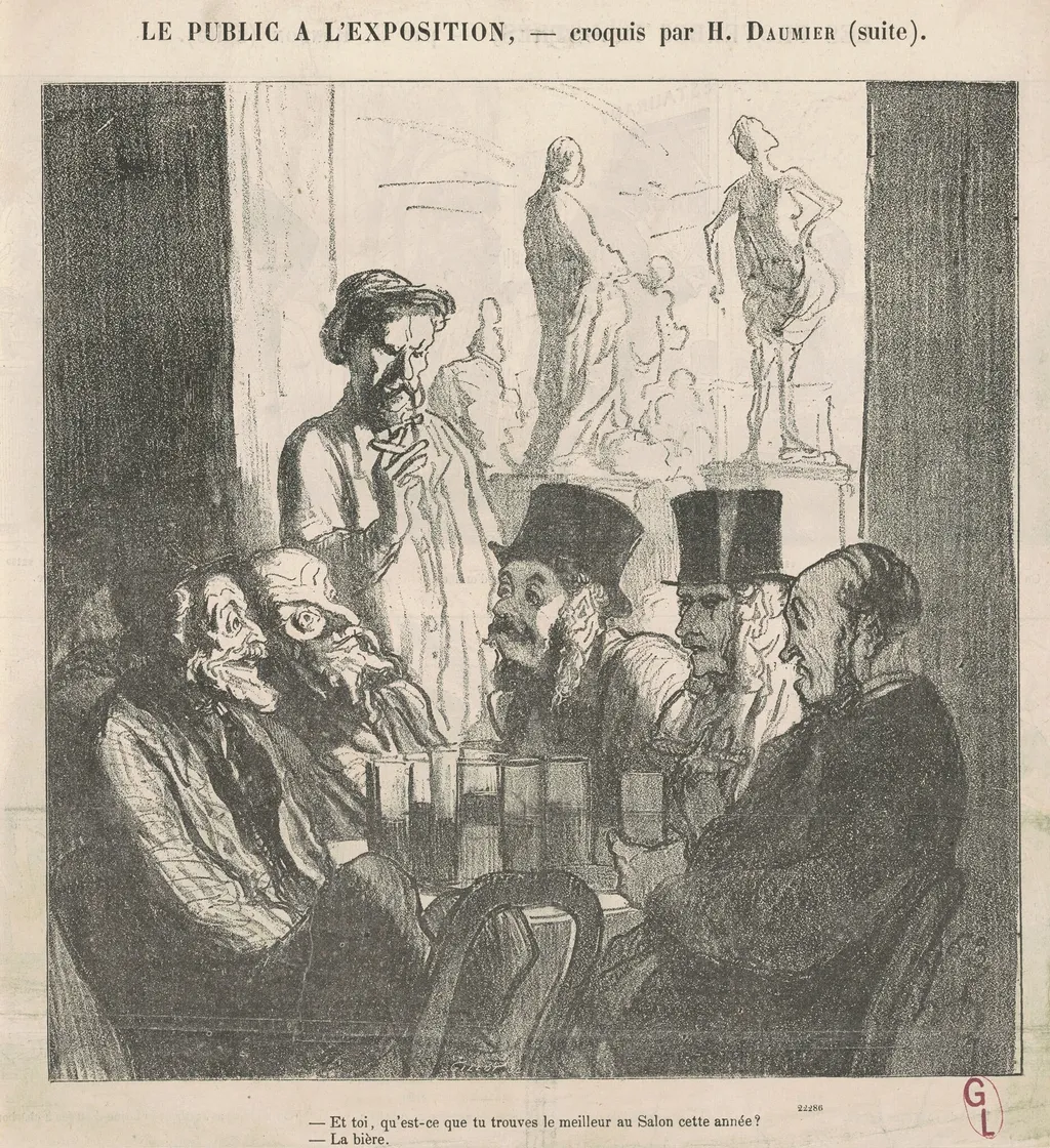 Et toi, qu'est-ce que tu trouves de meilleur ..., by Honoré Daumier, ink, 1864