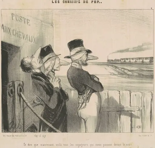 Et ... Voila ...Les voyageurs qui nous passent devant le nez!, by Honoré Daumier