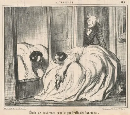 Etude de révérence pour le quadrille des lanciers, by Honoré Daumier