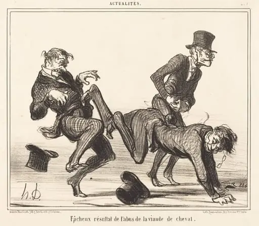 Facheux résultat... de la viande de cheval, by Honoré Daumier