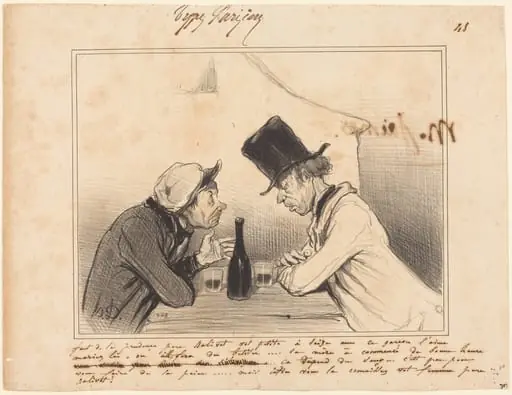 Faut de la prudence père Balivot, vot petite a seize ans..., by Honoré Daumier