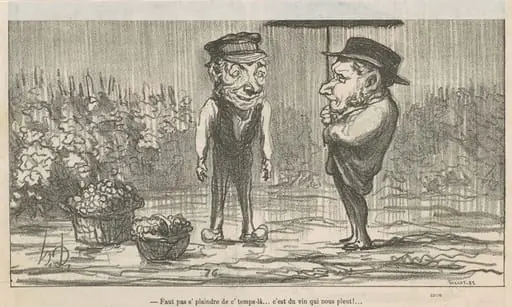 Faut pas s'plaindre de c'temps-la ..., by Honoré Daumier