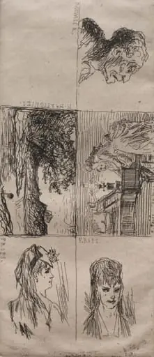 Five Studies, by Honoré Daumier