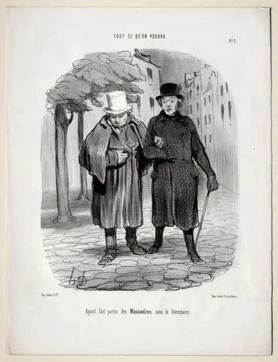 Former dandies under the Directory, by Honoré Daumier