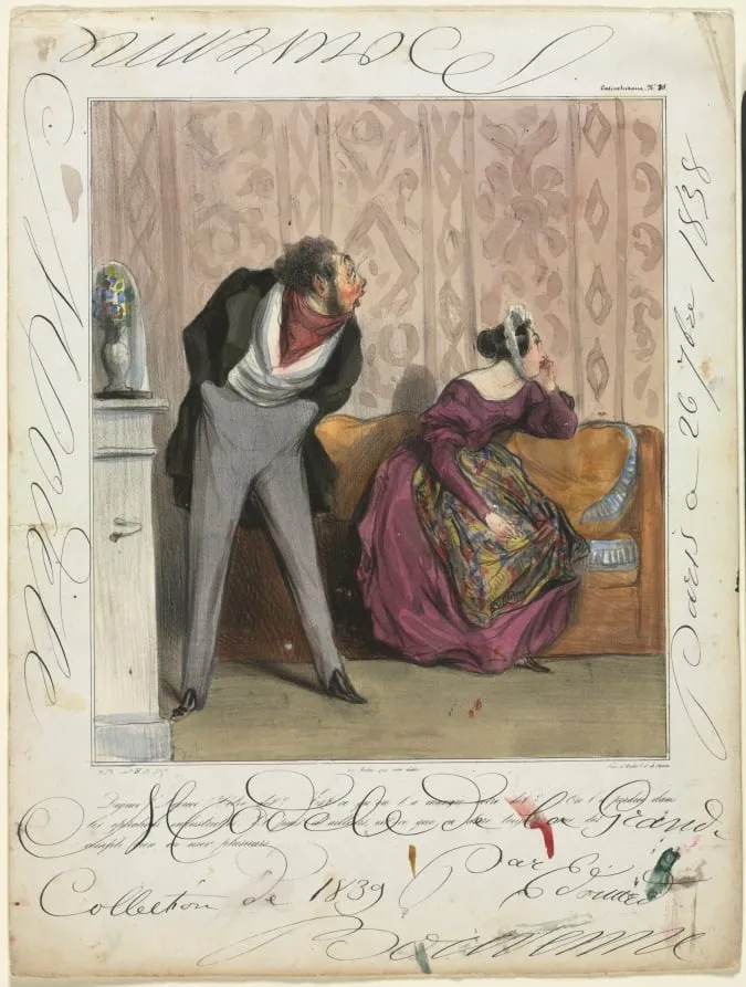 From What! From What! Your Dowry?..., by Honoré Daumier, 1837