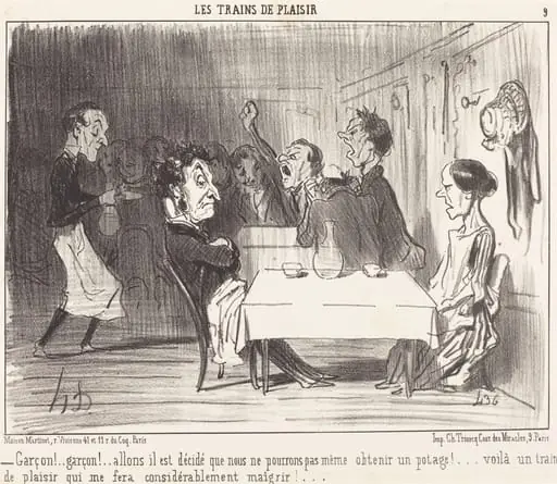 Garçon!... garçon!... allons il est décidé..., by Honoré Daumier