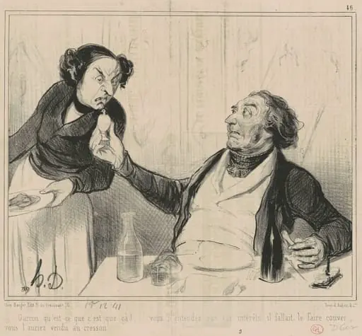 Garçon, qu'est-ce que c'est que ça?..., by Honoré Daumier