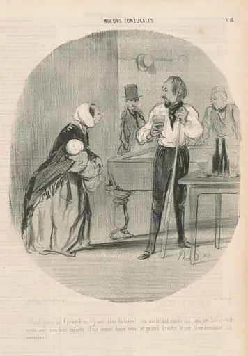 Grand Gueux va! je voudrais t'y voir, by Honoré Daumier