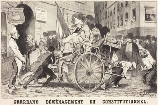 Grrrrand Déménagement du Constitutionnel, by Honoré Daumier