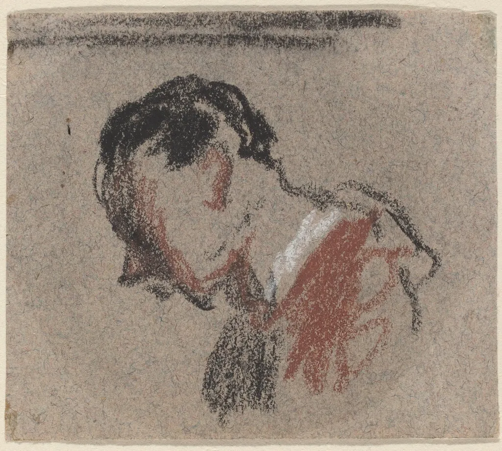 Head of a Man, by Honoré Daumier, chalk, 1844