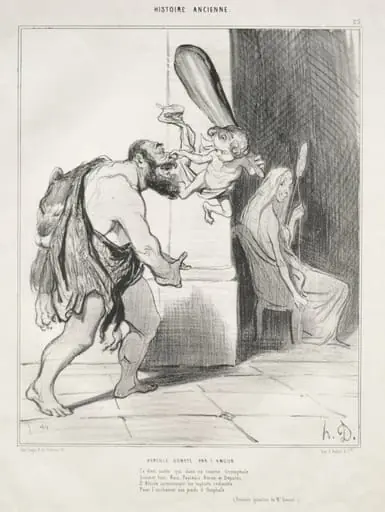 Hercules Tamed by Love, by Honoré Daumier
