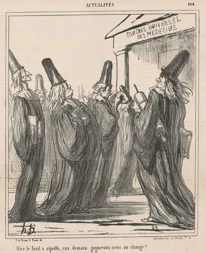 Hier le fusil a aiguille, eux demain ..., by Honoré Daumier